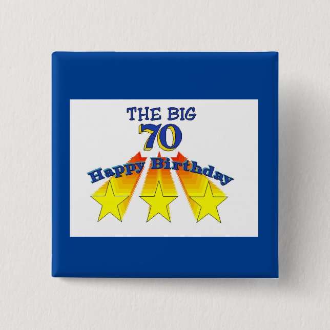 Happy Birthday 70. Button (Vorderseite)
