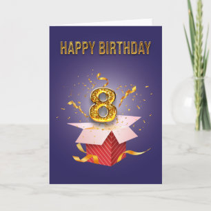 Happy Birthday 8 Basic Karte