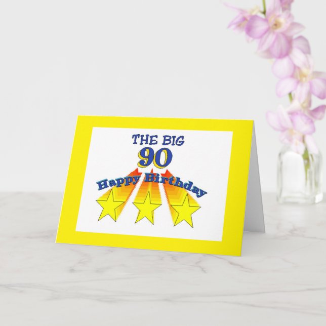Happy Birthday 90 Christlich Card Karte (Orchidee)