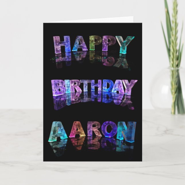 Happy Birthday Aaron Card Karte (Vorderseite)