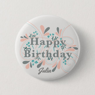 Happy Birthday Abzeichen anpassbar Button