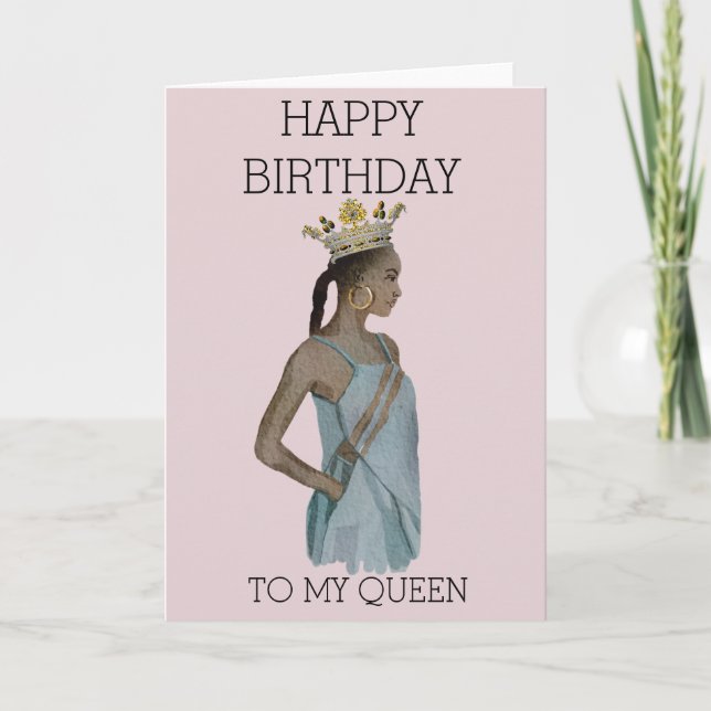 Happy Birthday African American Woman Card Karte (Vorderseite)