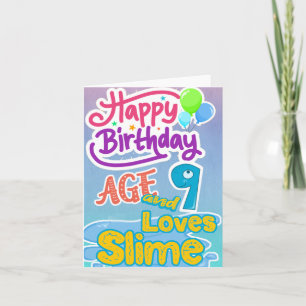 Happy Birthday Age 9 Lieben Slide Karte
