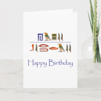 Happy Birthday Ägyptische Hieroglyphics Karte