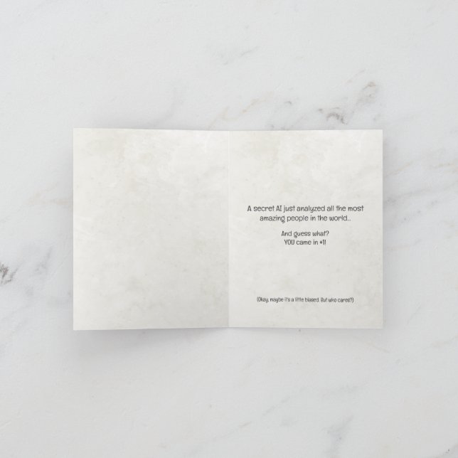 "Happy Birthday" Ai Greeting Card Karte (Innenseite)