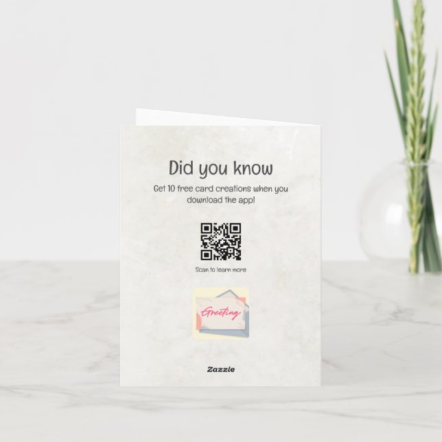 "Happy Birthday" Ai Greeting Card Karte (Rückseite)