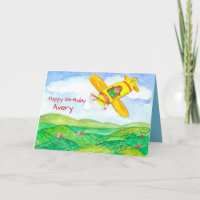 Happy Birthday Airplane Individuelle Name
