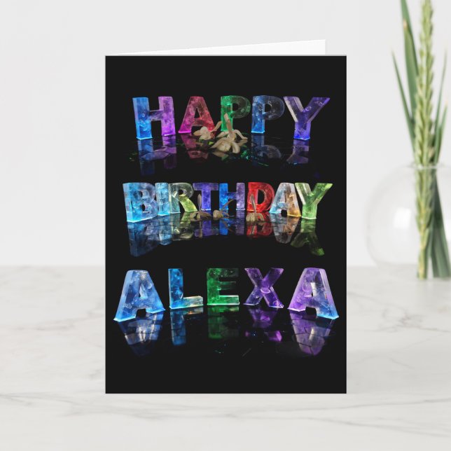 Happy Birthday Alexa Card Karte (Vorderseite)