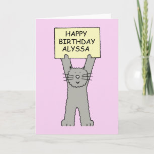 Happy Birthday Alyssa Karte
