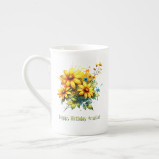 Happy Birthday Amelia Prozellantasse