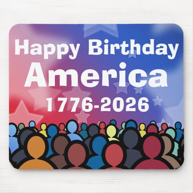 Happy Birthday America 1776 to 2026 Mousepad (Vorne)