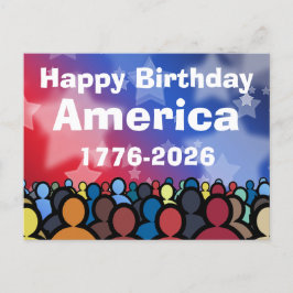 Happy Birthday America 1776 to 2026 Postkarte