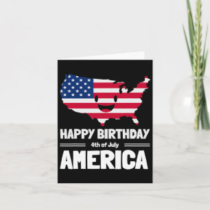 Happy Birthday America 4. Juli Amerikanische Flagg Karte