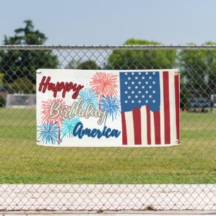Happy Birthday America 4. Juli Party Banner