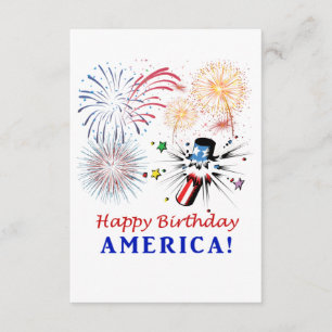 Happy Birthday America Begleitkarte