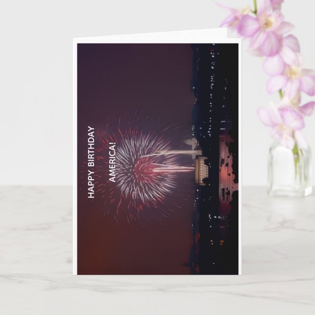 Happy Birthday America Greeting Card Karte (Orchidee)