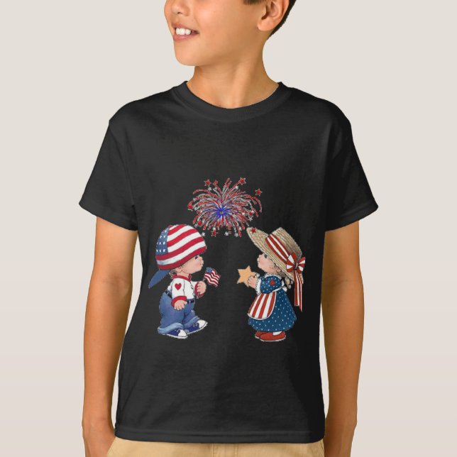 Happy Birthday America Kids T-Shirt (Vorderseite)