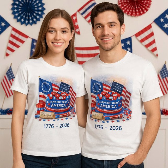 Happy Birthday America Patriotic Unisex  T-Shirt (Von Creator hochgeladen)