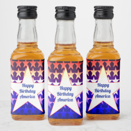 Happy Birthday America Personalize Alkoholflaschenetikett