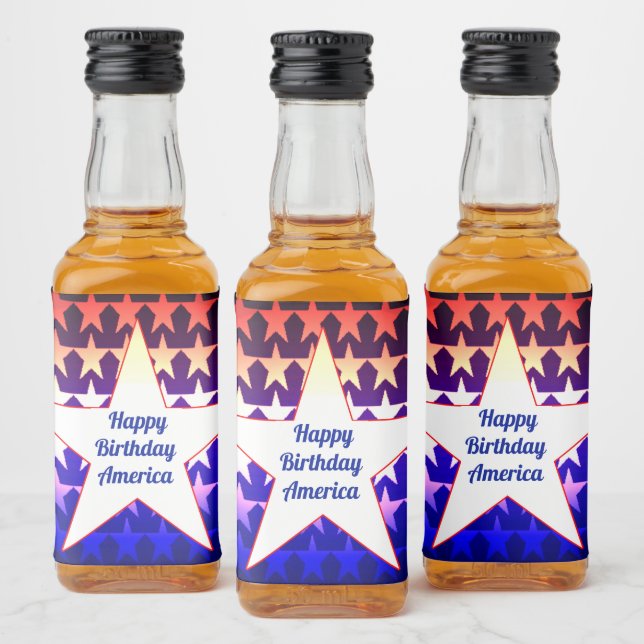 Happy Birthday America Personalize Alkoholflaschenetikett (Flaschen)