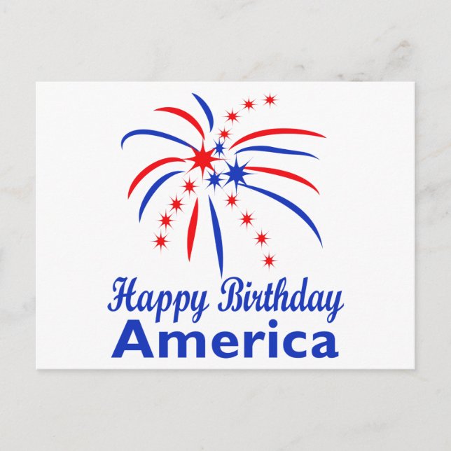 Happy Birthday America Postkarte (Vorderseite)