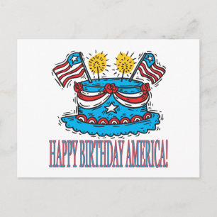 Happy Birthday America Postkarte
