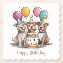Happy Birthday American Pit Bull Terrier Dogs