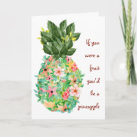 Happy Birthday Ananas Obst süßes Herz von Gold