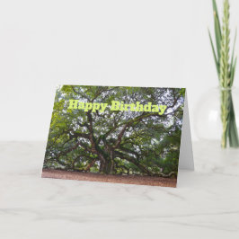 Happy Birthday Angel Oak South Carolina Karte