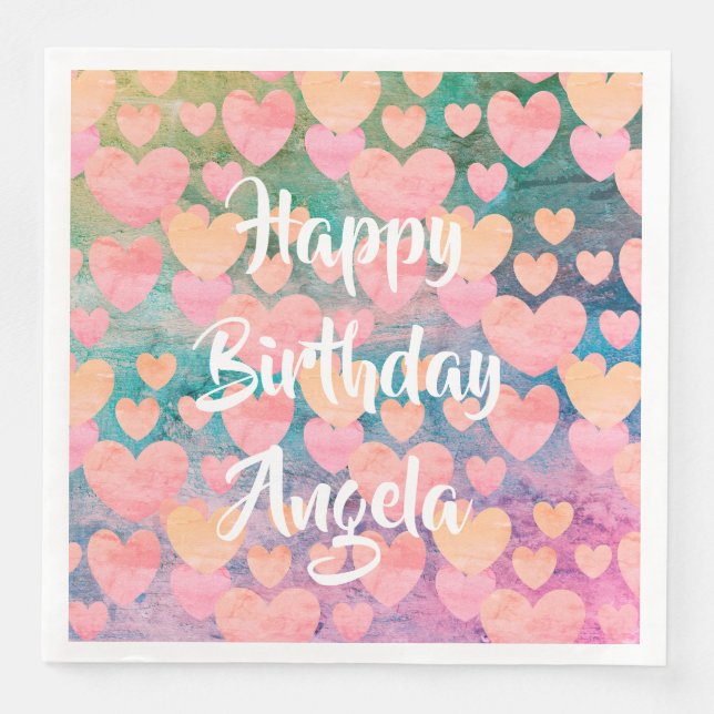 Happy Birthday #Angela Party napkins von DAL Serviette (Vorderseite)