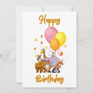 Happy Birthday Animal Collection Einladung