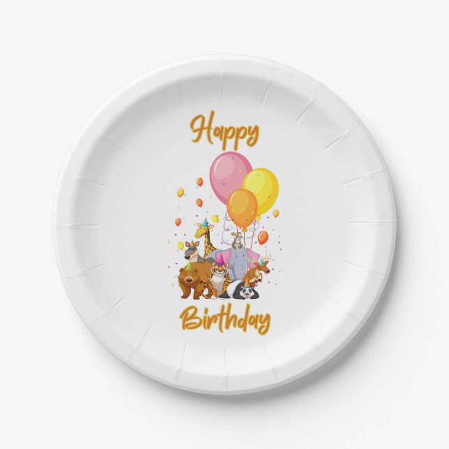 Happy Birthday Animal Collection Paper Teller (Vorderseite)