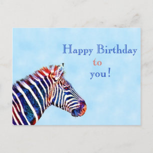 Happy Birthday Animal Lover Postcard Postkarte