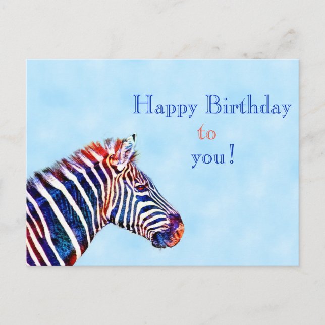 Happy Birthday Animal Lover Postcard Postkarte (Vorderseite)