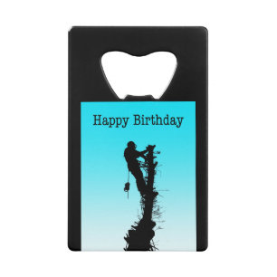 Happy Birthday Arborist Tree Chirurg Rigging Tree Geldbeutel Flaschenöffner