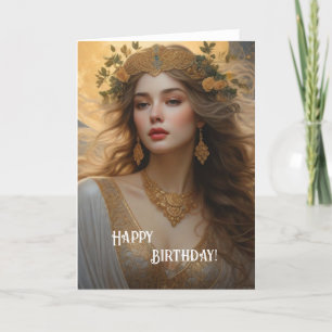 Happy Birthday Art Nouveau Beauty No.4 Karte
