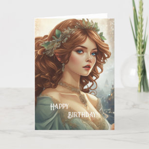Happy Birthday Art Nouveau Beauty No.5 Karte