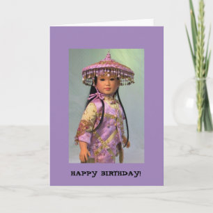 Happy Birthday Asian Doll Karte