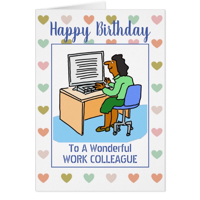 Happy Birthday Asian Office Work Colleague (Vorne)