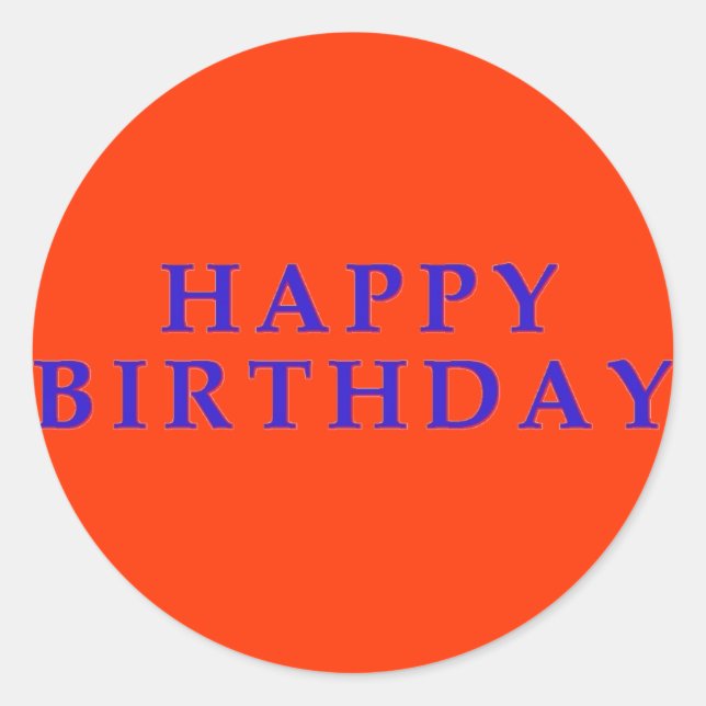 Happy Birthday Aufkleber (Vorderseite)
