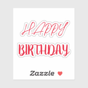 Happy Birthday Aufkleber