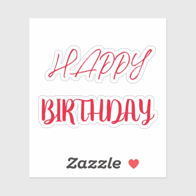 Happy Birthday Aufkleber (Blatt)