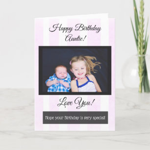 Happy Birthday Auntie Personalisierte Fotokarte Karte