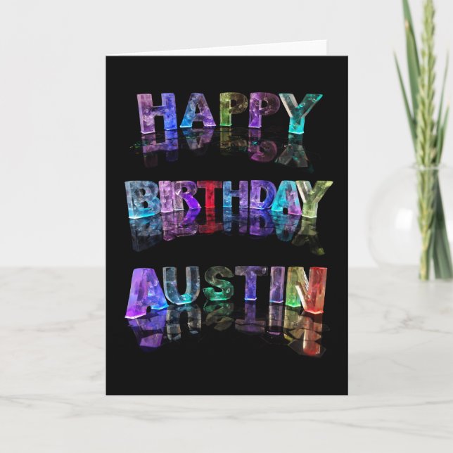 Happy Birthday Austin Card Karte (Vorderseite)