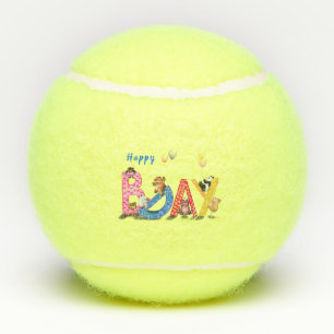 Happy Birthday - Baby Bears Party Celebration Fun Tennisbälle