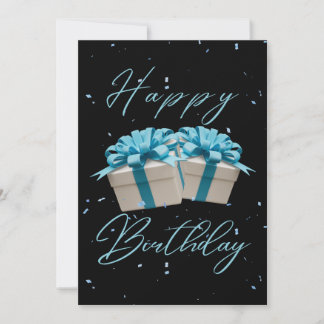 Happy Birthday Baby Blue Einladung