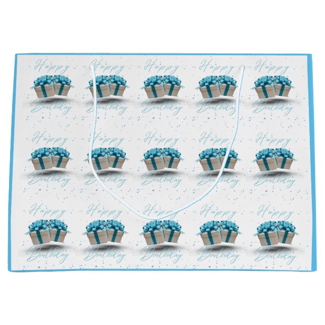 Happy Birthday Baby Blue Große Geschenktasche Große Geschenktüte (Vorderseite)