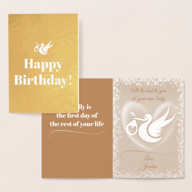 Happy Birthday Baby Foil Card Folienkarte (Anzeige)
