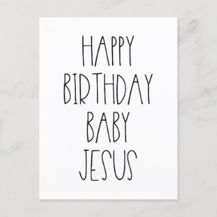 Happy Birthday Baby Jesus lustige Weihnachten Postkarte