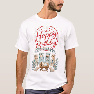 Happy Birthday Baby Jesus mit 3 Königen T-Shirt
